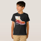 Retro Hiking Shoe Landscape - Wilderness Sunset T-shirt (Voorkant volledig)