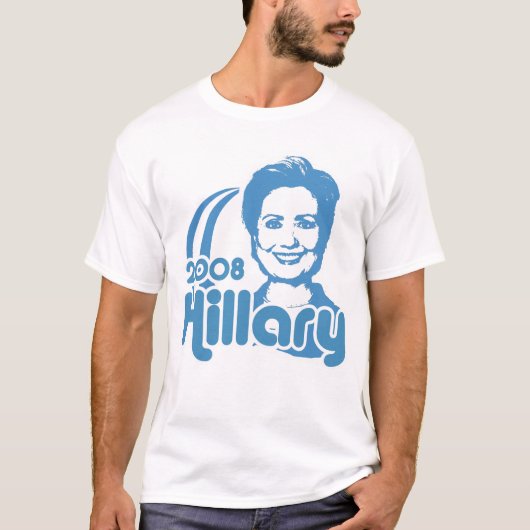 Retro Hillary Clinton T-shirt / Hillary T- (Voorkant)