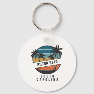 Retro Hilton Head South Carolina Surfplank Surfen Sleutelhanger
