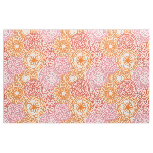 Retro Hip Fun Happy Summer Floral Pattern Stof (Fat Quarter)
