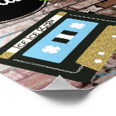 Retro Hip Hop Baby shower-Ooh Baby-Treat Sign Poster (Hoek)