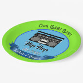 Retro Hip Hop Gender onthullen Baby shower Papieren Bordje (Gekanteld)
