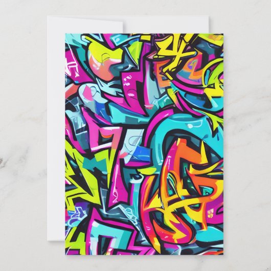 Retro Hip Hop Verjaardagsfeestje Kaart (Achterkant)