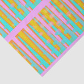 Retro Hip Mod Pop Striped Pattern Pink Oranje Blue Tissuepapier (Detail)