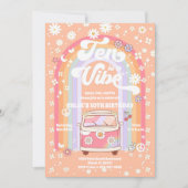 Retro Hippie 10e Verjaardagsuitnodiging Kaart (Voorkant)