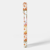 Retro Hippie 1960s Daisy Floral Pink Oranje Case-Mate iPhone Case (Achterkant / Links)