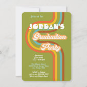 Retro Hippie 70's 60's Afstuderen Foto Kaart (Achterkant)