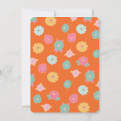 Retro Hippie 70's 60's Baby shower voor ventilator Kaart (Achterkant)