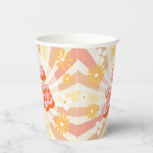 Retro Hippie 70's 60's Two Groovy Birthday Party Papieren Bekers (Rechts)