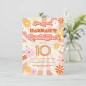 Retro Hippie 70's 60ste verjaardag Fest Party Kaart (Staand voorkant)