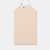 Retro Hippie 70s Bloem Bruiloft Cadeau Tag Cadeaulabel (Achterkant)