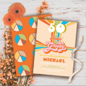 Retro Hippie 70's Groovy Birthday Party Invit Kaart