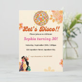 Retro Hippie 70's Groovy Birthday Party Kaart (Staand voorkant)