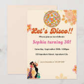 Retro Hippie 70's Groovy Birthday Party Kaart (Voorkant / Achterkant)