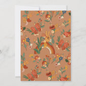 Retro Hippie 70's Groovy Verjaardagsfeest Kaart (Achterkant)