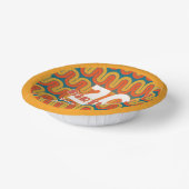 Retro Hippie Abstract 70ste verjaardag 1960 Papieren Kommen (Gebogen)