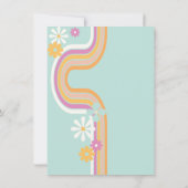 Retro Hippie Afstuderen Fotoaankondiging Kaart (Achterkant)