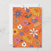 Retro Hippie Baby 70's 60's Groovy Baby shower Kaart (Achterkant)