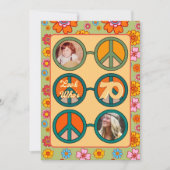 Retro Hippie Baby Boomer Foto Uitnodiging Verjaard (Voorkant)