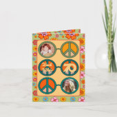 Retro Hippie Baby Boomer Foto Uitnodiging Verjaard (Voorkant)