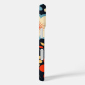 Retro Hippie Bloemen Blauw Geel Beige Rood Case-Mate iPhone Case (Achterkant / Rechts)