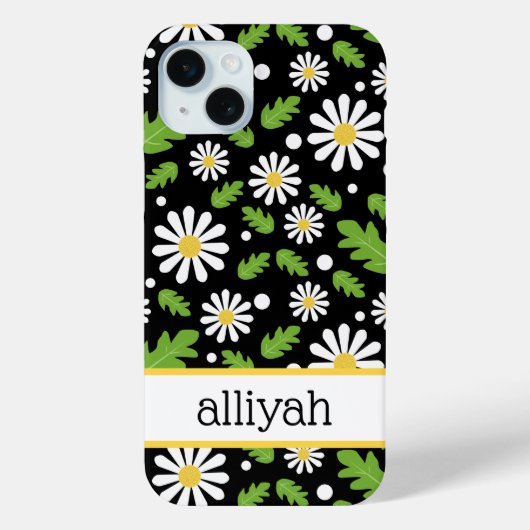 Retro Hippie Bloemen Madeliefje Patroon Case-Mate iPhone Case (Achterkant)