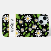 Retro Hippie Bloemen Madeliefje Patroon Case-Mate iPhone Case (Achterkant (horizontaal))