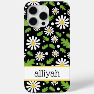 Retro Hippie Bloemen Madeliefje Patroon iPhone 15 Pro Max Hoesje