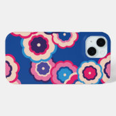 Retro hippie bloemenpatroon Case-Mate iPhone case (Achterkant (horizontaal))