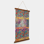 Retro Hippie: Bloemfantasie Hangend Wandkleed (Gebogen)