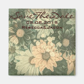 retro hippie bohemian zomerdagbruiloft magneet (Voorkant)