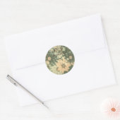retro hippie bohemian zomerdagbruiloft ronde sticker (Envelop)
