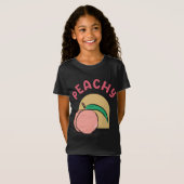 Retro Hippie Chic Schattige - Fruit Peachy Grap T-shirt (Voorkant volledig)
