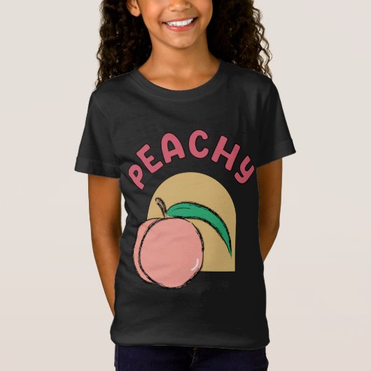Retro Hippie Chic Schattige - Fruit Peachy Grap T-shirt (Voorkant)