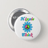 Retro Hippie Chick Peace Flower Ronde Button 5,7 Cm (Voorkant /achterkant)