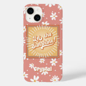 Retro Hippie Daisies Floral Sunshine 1960-1970 Case-Mate iPhone Case (Achterkant)