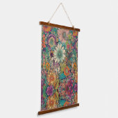Retro Hippie: Daisy Verticle Muur Hangend Hangend Wandkleed (Gebogen)