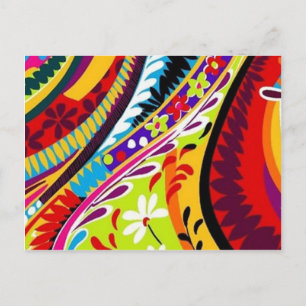 Retro Hippie Design Briefkaart