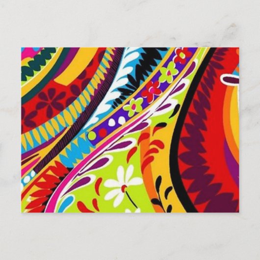 Retro Hippie Design Briefkaart (Voorkant)