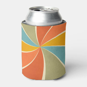 Retro Hippie Draai Kleurrijke 60s Stijl Psychodeli Blikjeskoeler