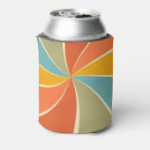 Retro Hippie Draai Kleurrijke 60s Stijl Psychodeli Blikjeskoeler (Blikje Achterkant)