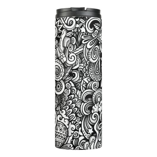 Retro Hippie en Cool Thermosbeker (Achterkant)