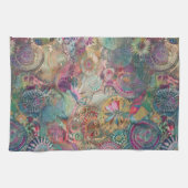 Retro Hippie Fantasy Keuken Handdoek (Horizontaal)