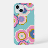 Retro Hippie Flora iPhone 15 Case (Achterkant)