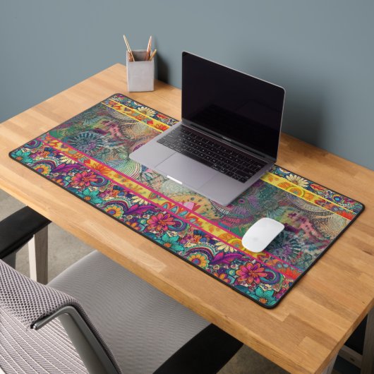 Retro Hippie: Floral Fantasy Desk Mat (Kantoor 2)