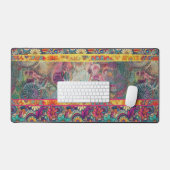 Retro Hippie: Floral Fantasy Desk Mat (Keyboard & Muis)