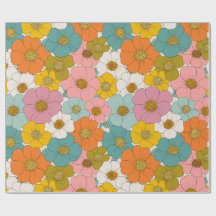 Retro Hippie Floral Verjaardag