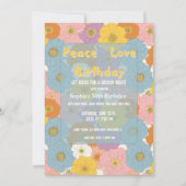 Retro Hippie Floral Verjaardag Kaart (Voorkant)