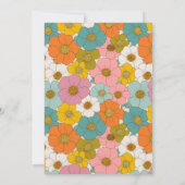 Retro Hippie Floral Verjaardag Kaart (Achterkant)