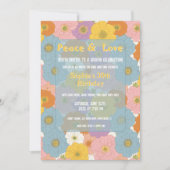 Retro Hippie Floral Verjaardag Kaart (Voorkant)